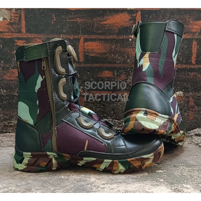 Sepatu PDL LORENG BRIMOB PUTER/Sepatu PDL LORENG PUTAR