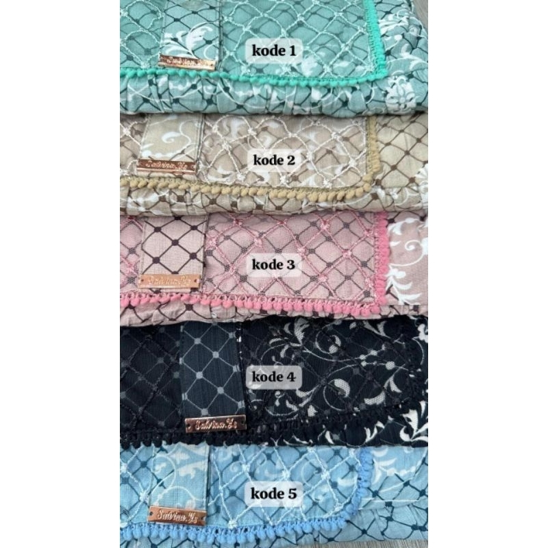 Gamis cadina print tile renda // by salvina y.s