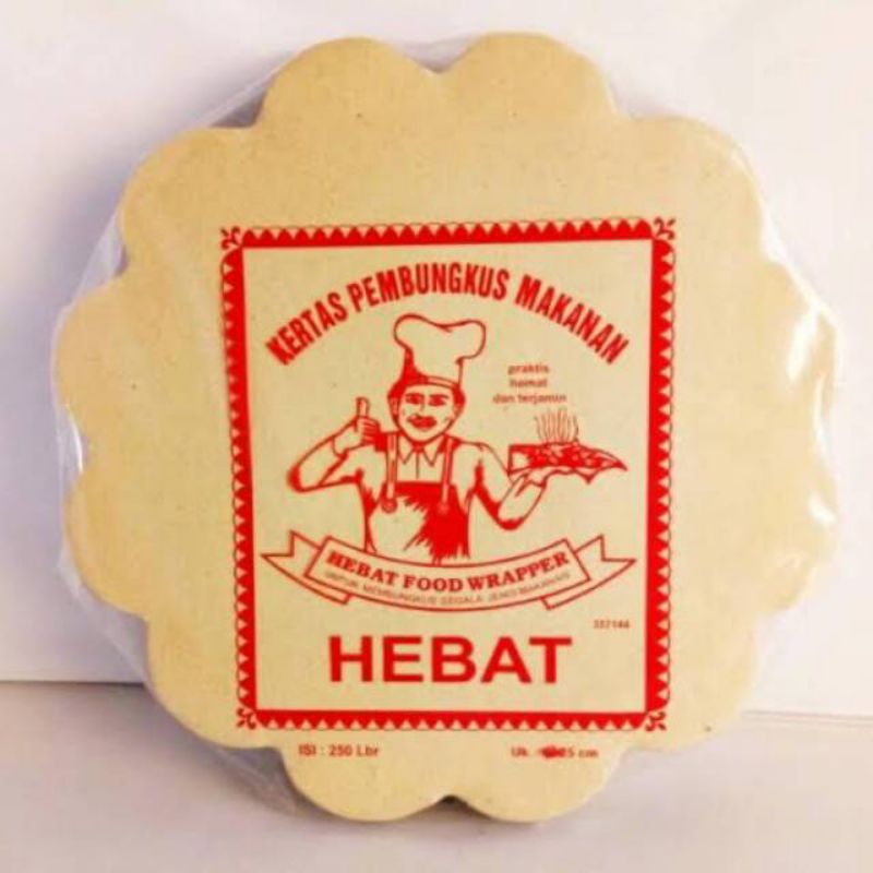 Kertas Nasi Coklat Bulat Bunga 28cm isi 250pcs