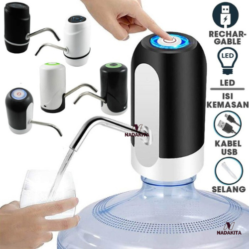 Dispenser Pompa Pump Penyedot Galon Elektrik Keran Kran Air Minum Tombol Pencet Praktis Portable