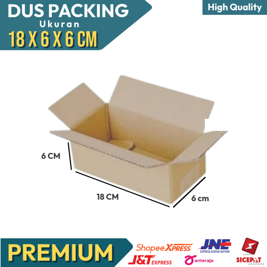 

KARDUS BOX PACKING UKURAN 18 x 6 x 6 CM