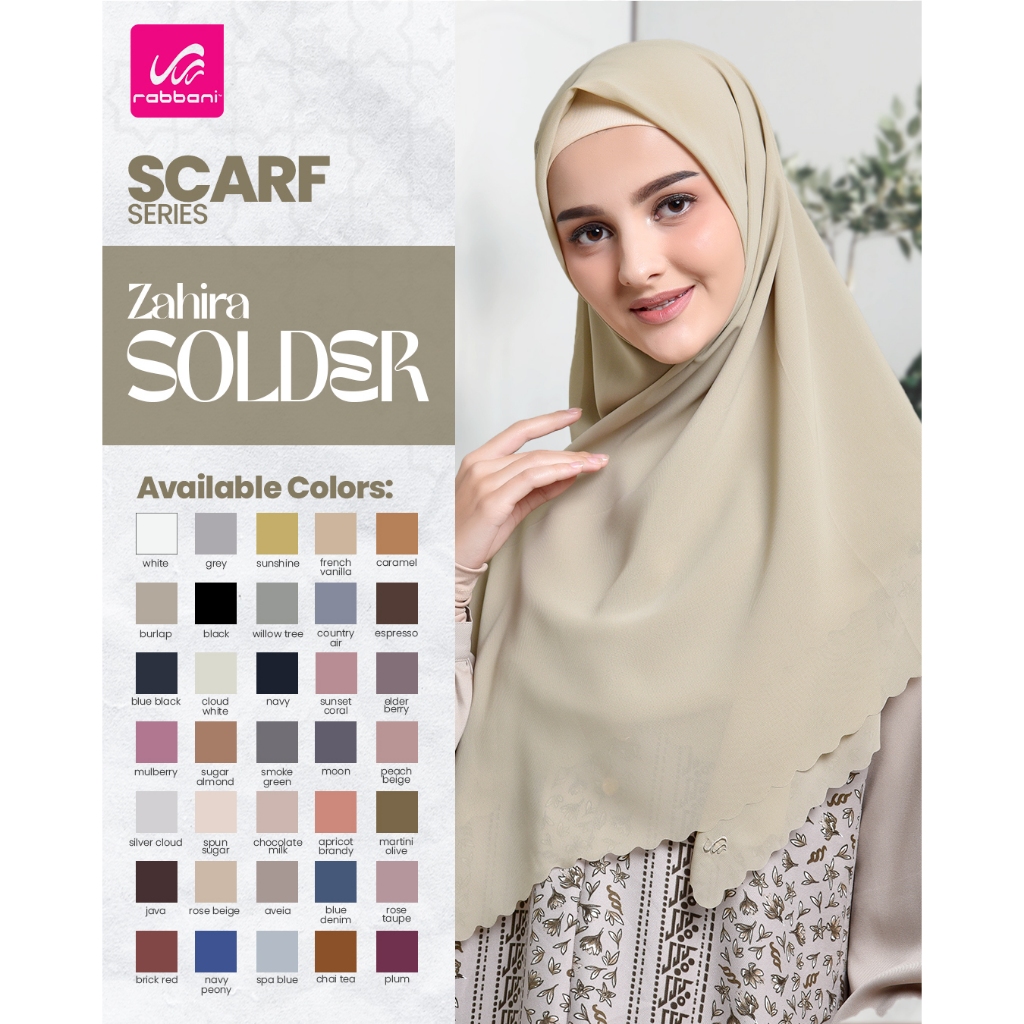 Size L ZAHIRA SOLDER RABBANI best seller hijan lasercut