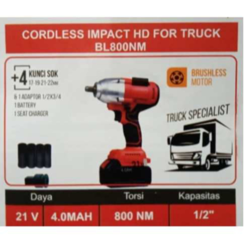 BULL CORDLESS IMPACT W TRUCK BL-800NM