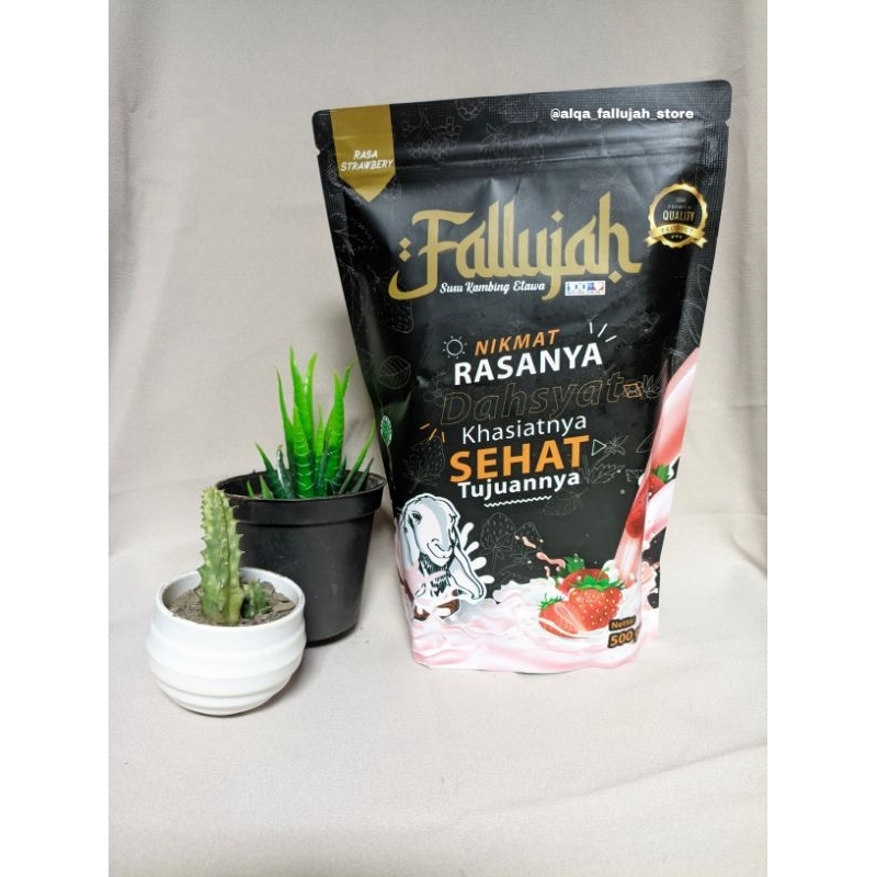 

Fallujah Susu kambing Etawa Rasa Stroberi 500gr