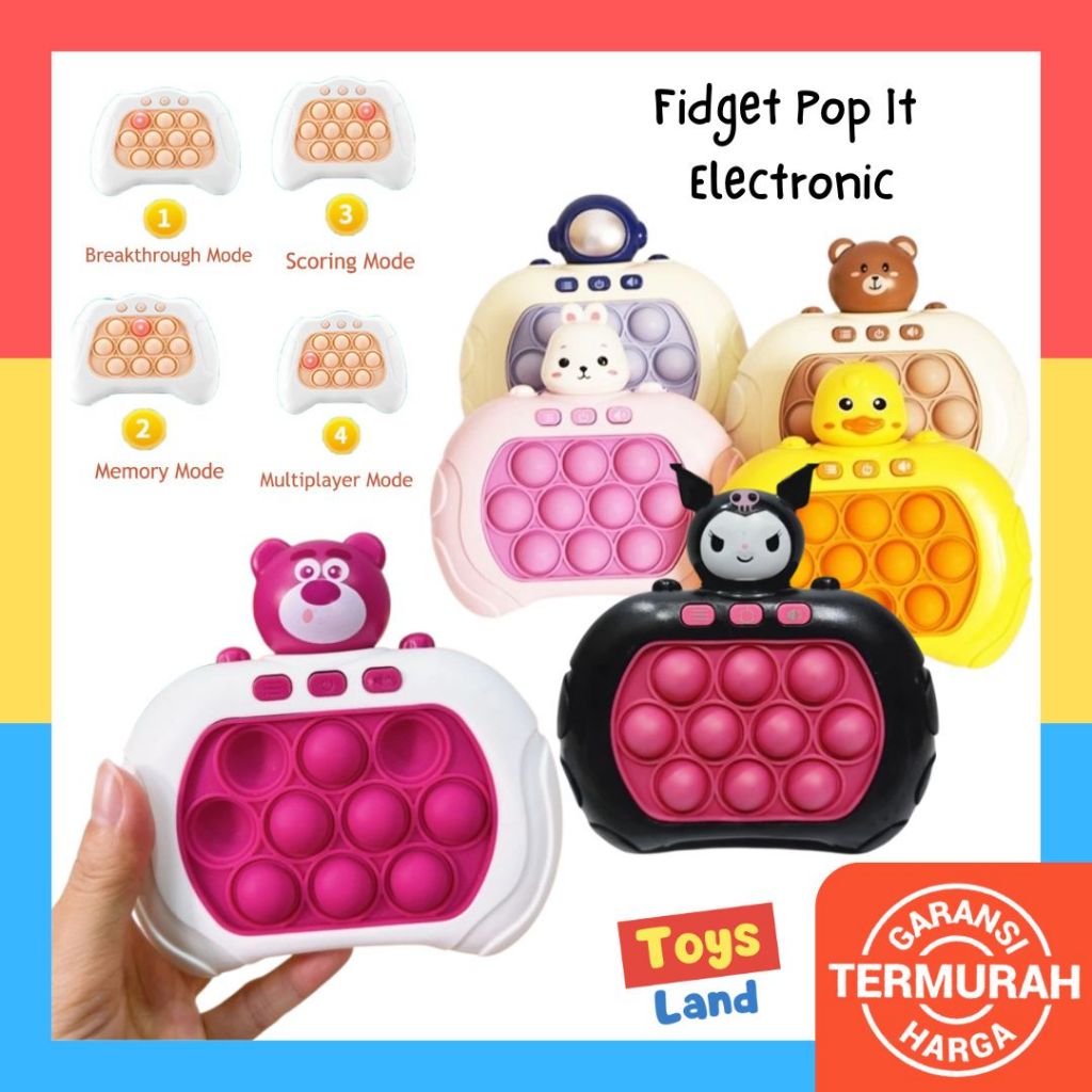 RST Fidget Pop Machine Fidget Pop It Elektronik Pop It Elektrik Pop It Game Pop It Push Bubble Game