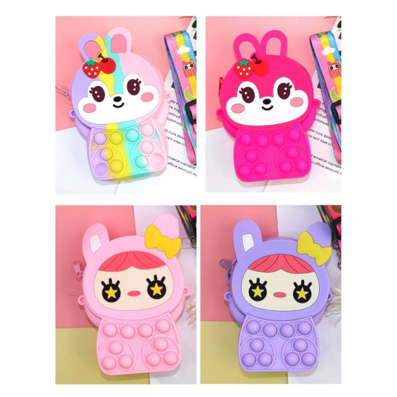 Tas Pop It / Tas Pop It Jelly Mini / Tas Pop It Selempang / Tas Pop It Bunny