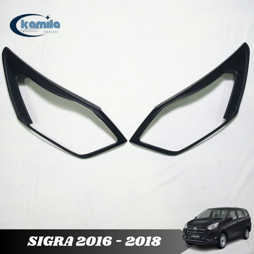Cover Lampu Depan Garnish Lampu Depan Sigra 2016 - 2018 Hitam Doff