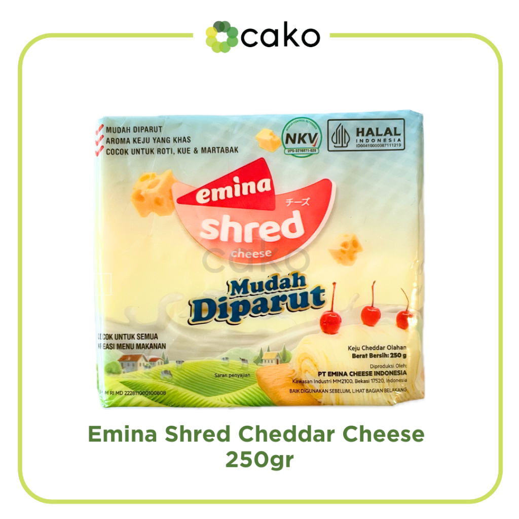 

Keju Emina Shred Cheddar Cheese 250gr