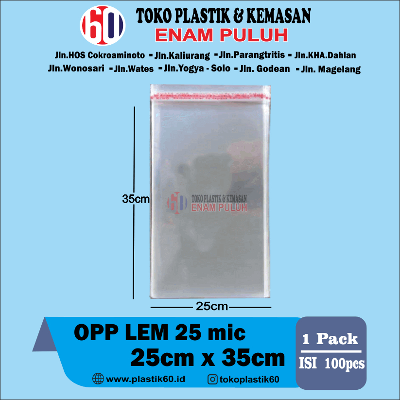 

Plastik opp lem tebal 25 mic 25x35 25x35 seal 100 lembar pcs kaca 25 micron undangan bening mura