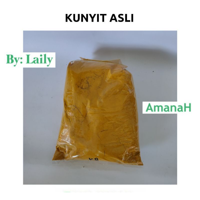 

Kunyit Bubuk A (Asli) Super / Kunir bubuk Asli 1 KG Murni Tanpa campuran