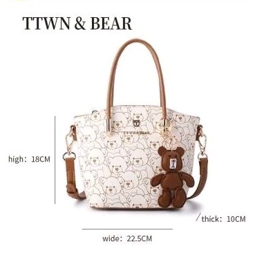 TTWN Bear Handbag TN 3136 100% Original