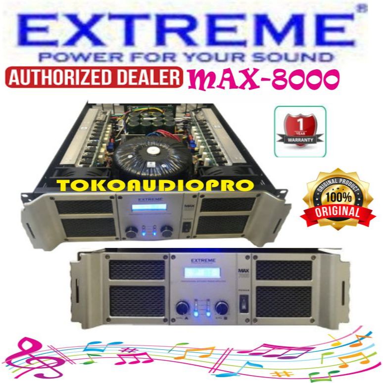 Power Extreme MAX8000 Power Amplifier Extreme MAX-8000