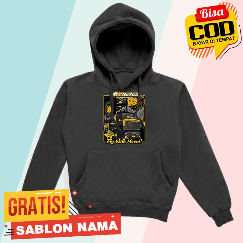 JAKET HOODIE ANAK BUS MANIA TELOLET MOONEYES PESONA CREW SANTUY