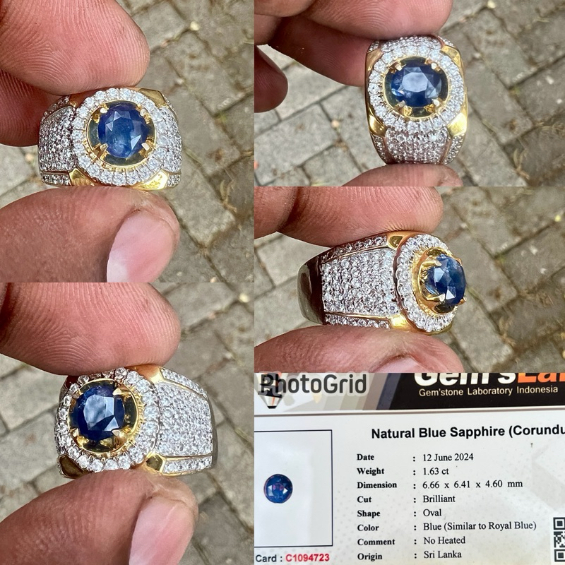 cincin batu blue safir ceylon srilanka similar to royal blue sapphire cylon srilangka safir sri lank