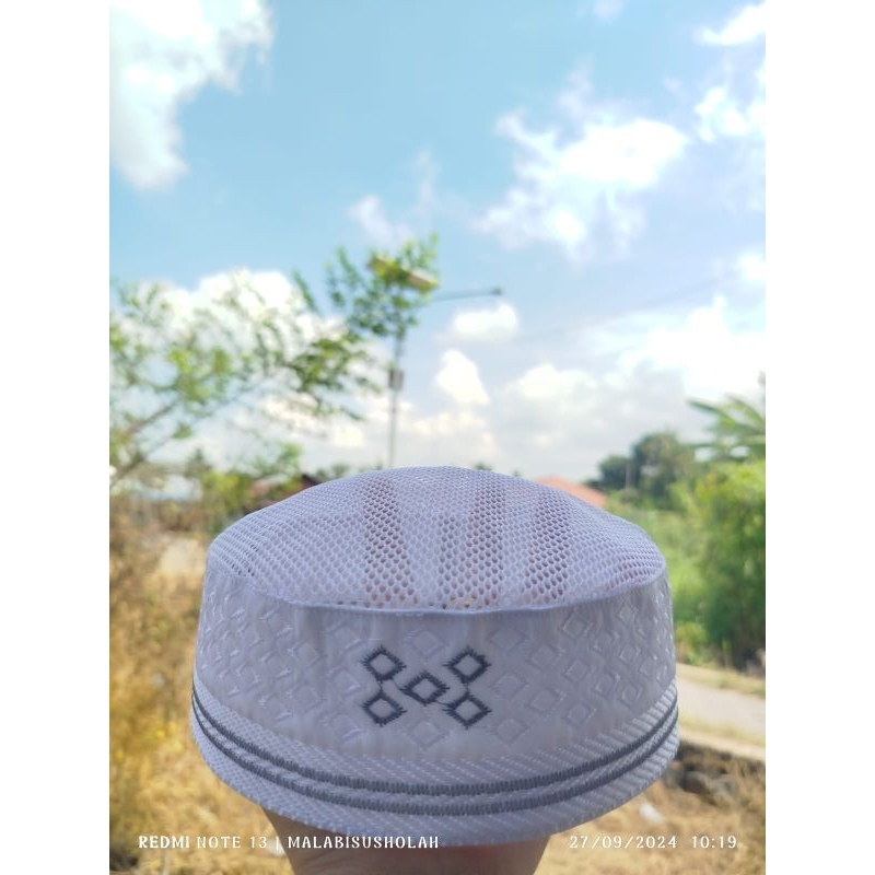 kopiah peci kupiah madinah tinggi 3 jari/ 5,5 cm terbaru full ac hajir marawis