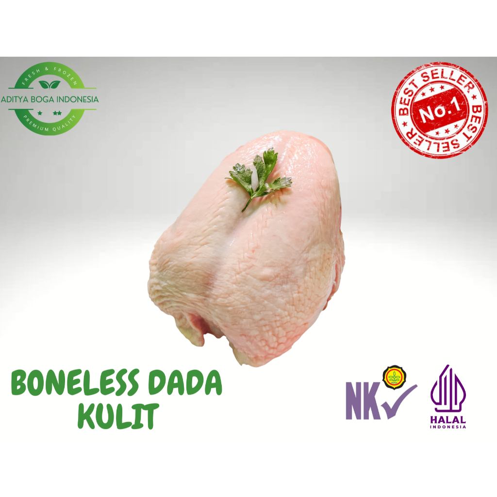 

Boneless Dada Ayam Fillet Kulit pack 970gr - 1kg