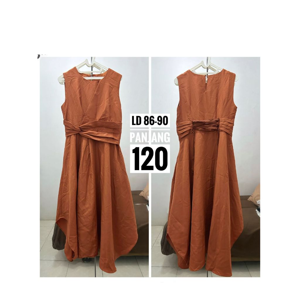 Preloved Dress Overall OL Jumpsuit Kimono Oversize Smoke Brukat Blezer Prada Linen Katun Poplin Poly