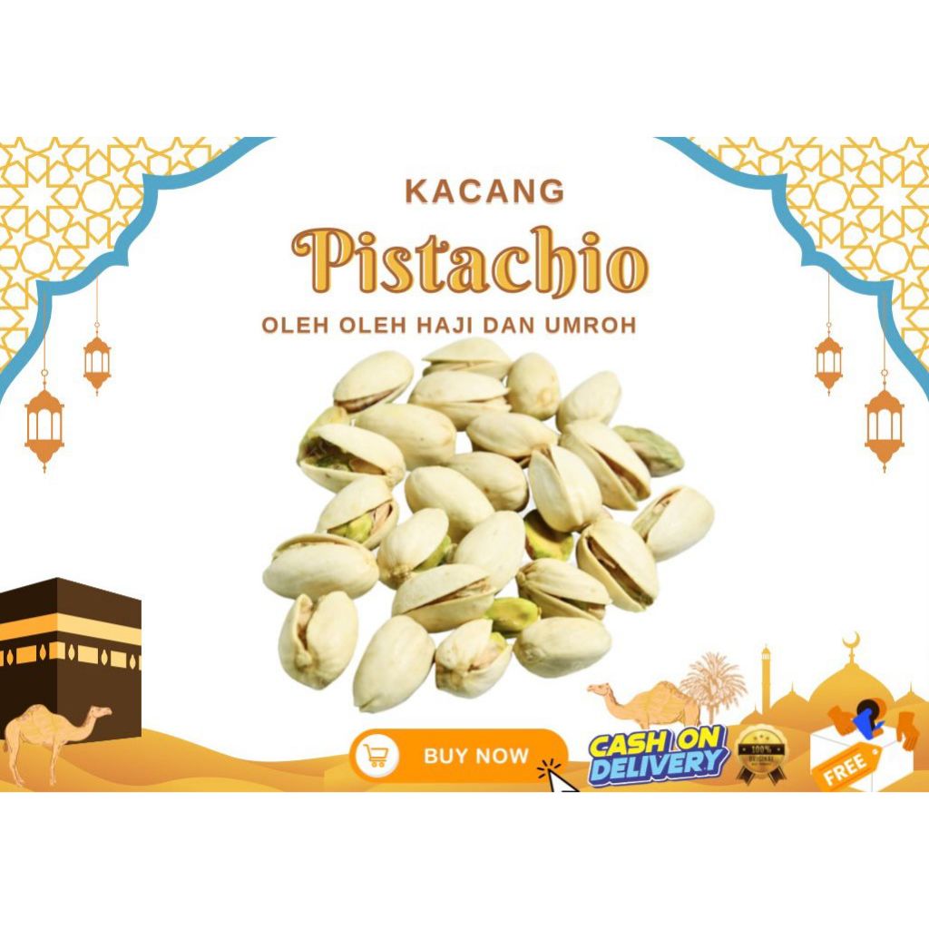 

Kacang Pistachio /Kacang Fustuk Snack sehat | Oleh oleh haji & umroh