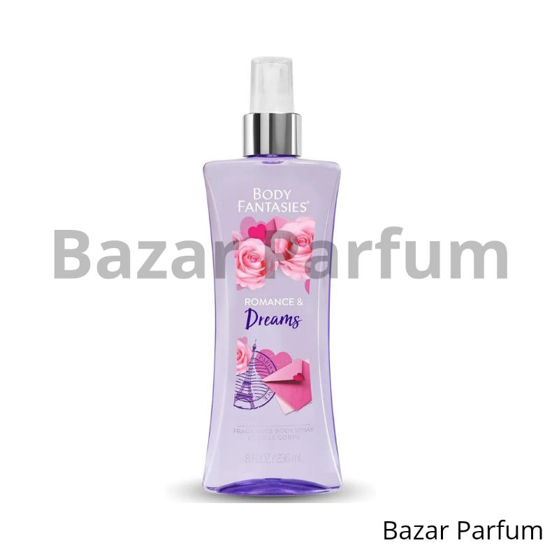 Parfum Wanita Body Fantasies Signature Romance & Dreams by Parfums De Coeur Bodyspray for Women Orig