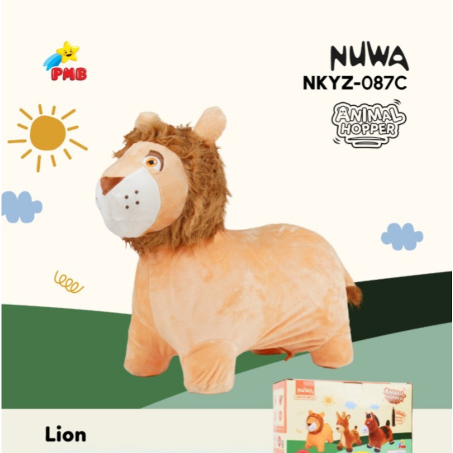 MAINAN ANAK ANIMAL HOPPER PMB NUWA NKYZ087C MAINAN ANIMAL ANAK NKYZ 087C - Pink Unicorn, DUS BAWAAN
