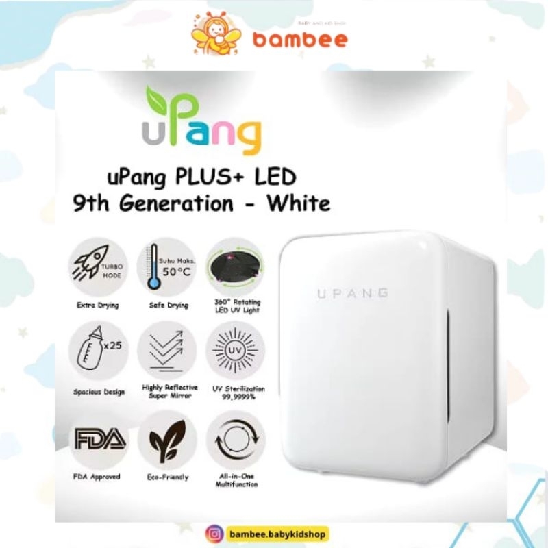 Upang UV waterless sterilizer upang plus+ white / grey