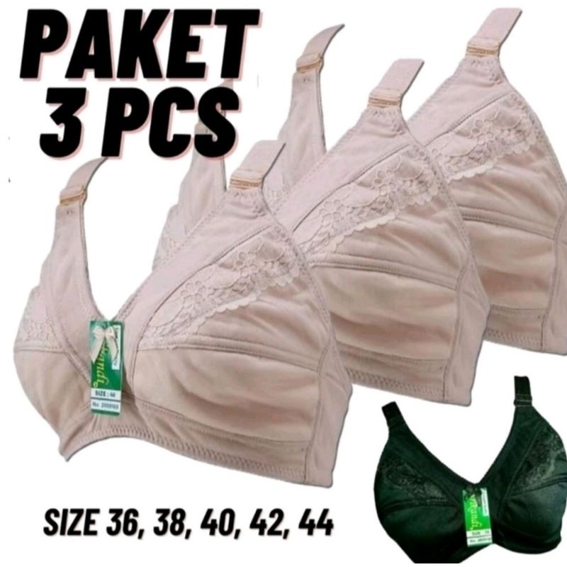 paket hemat 3PCS BH SRIKANDI JUMBO// BH TANPA BUSA