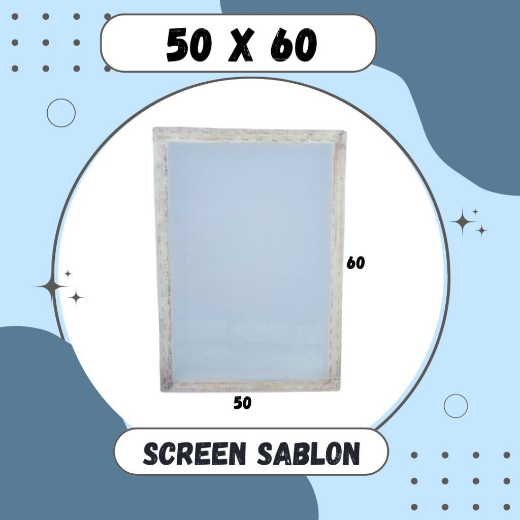 

Screen Sablon Putih 40x60 / 50x60 / 40x50 / 30x40 / 35x45 / 35x50 / 25x35 / 20x30 / 15x20 T48, T54, T61, T77, T90, T120 , T150, T165, T180 Screen Sablon Kayu Kain