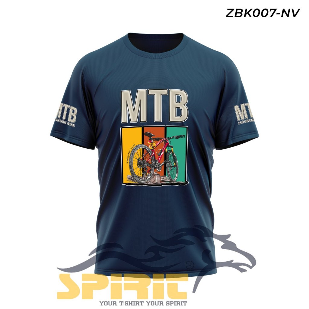 Kaos Sepeda Motif Depan MTB Lengan Pendek Sablon DTF Kaos Katun Combet 24s Distro Premium Jumbo