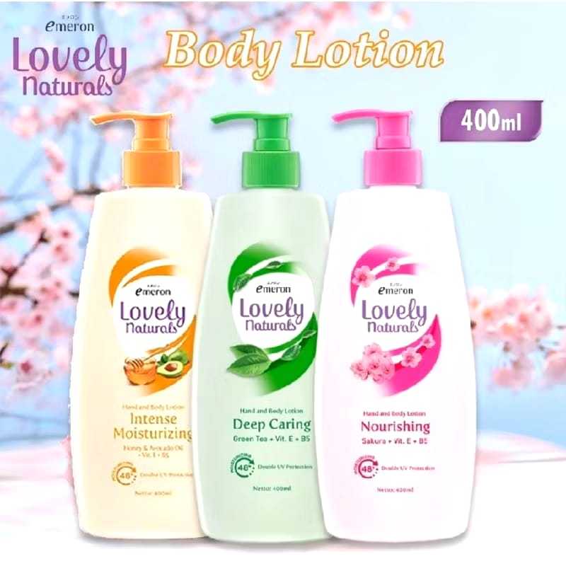 EMERON LOVELY NATURALS PUMP 400ML - BODY LOTION EMERON  ORIGINAL 100%