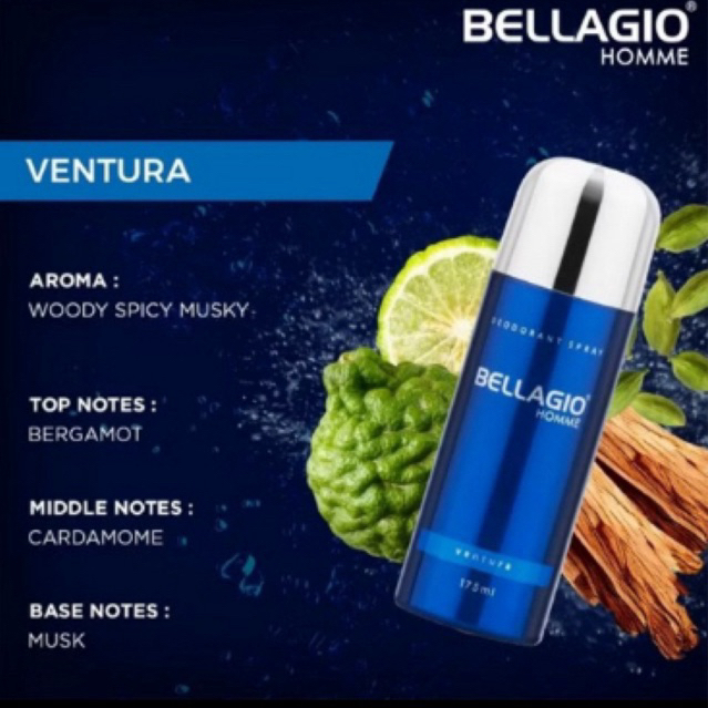 BELLAGIO HOMME DEODORANT BODY SPRAY VENTURA | BODY SPRAY PARFUME PRIA