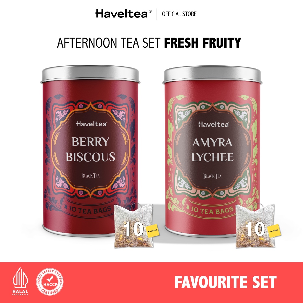 

AFTERNOON TEA BUNDLING | Berrybiscous Big Pouch & Amyra Lychee Big Tin