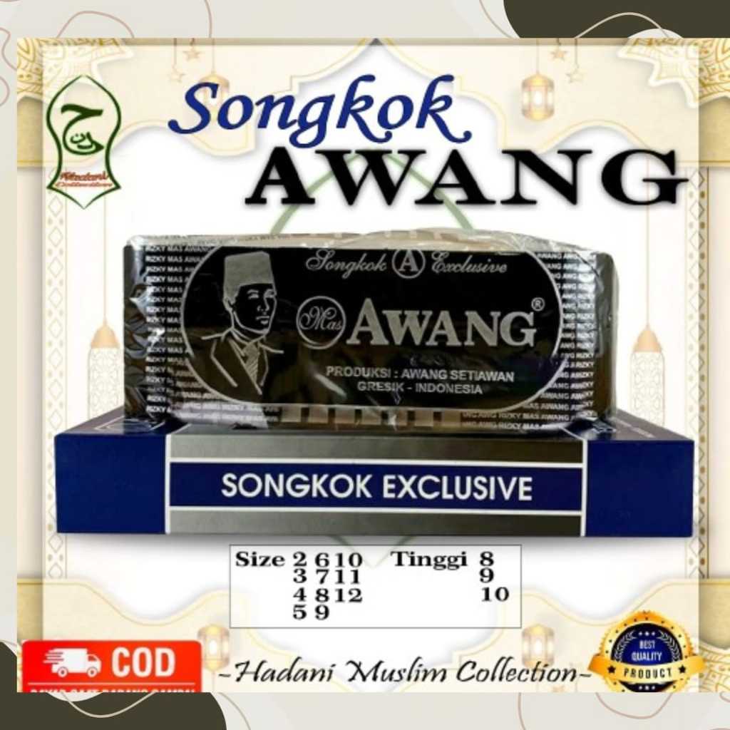 Songkok hitam peci awang peci polos merk AWANG