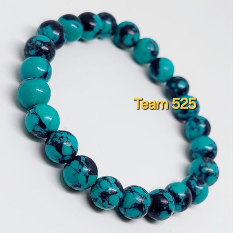 Gelang batu pirus biru urat hitam xinxiang china virus persi gelang pria wanita dewasa