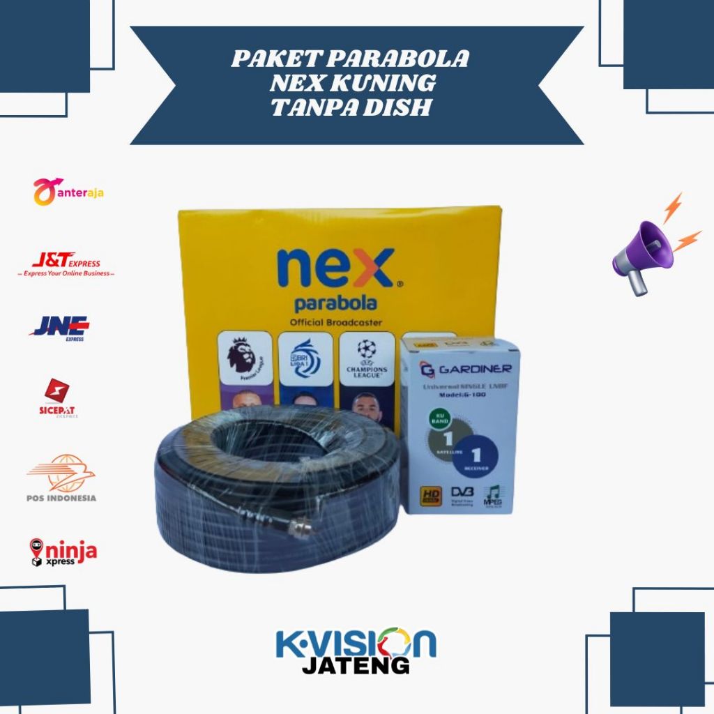 Paket Parabola Nex Parabola Merah Tanpa Dish