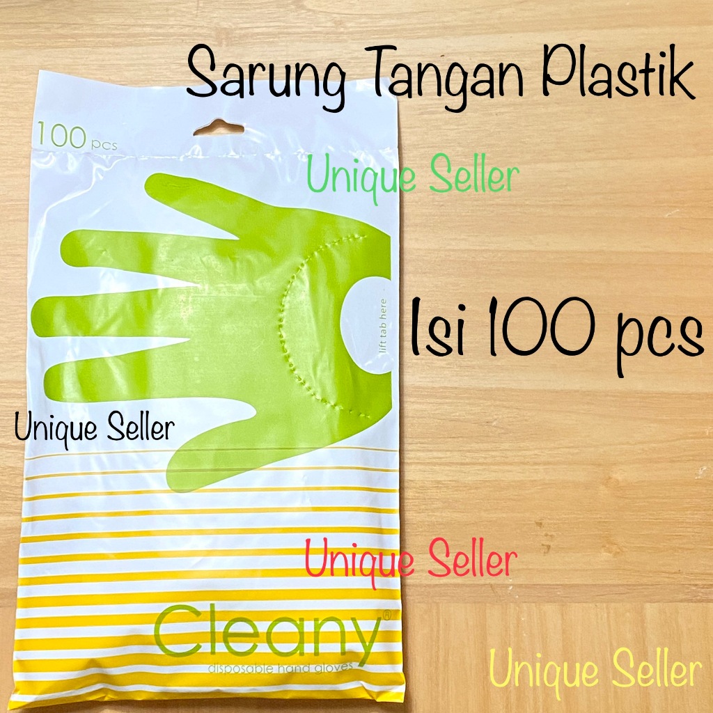 Sarung Tangan Plastik Sekali Pakai isi 100 pcs / Sarung Tangan Plastik Cleany / Sarung Tangan Plasti