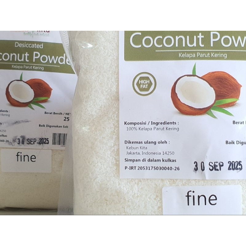 

HG Kelapa Kering Kebun Kita 250Gr / Dry Grated Coconut 250Gr / Kelapa Kering Bubuk 250Gr / Kelapa