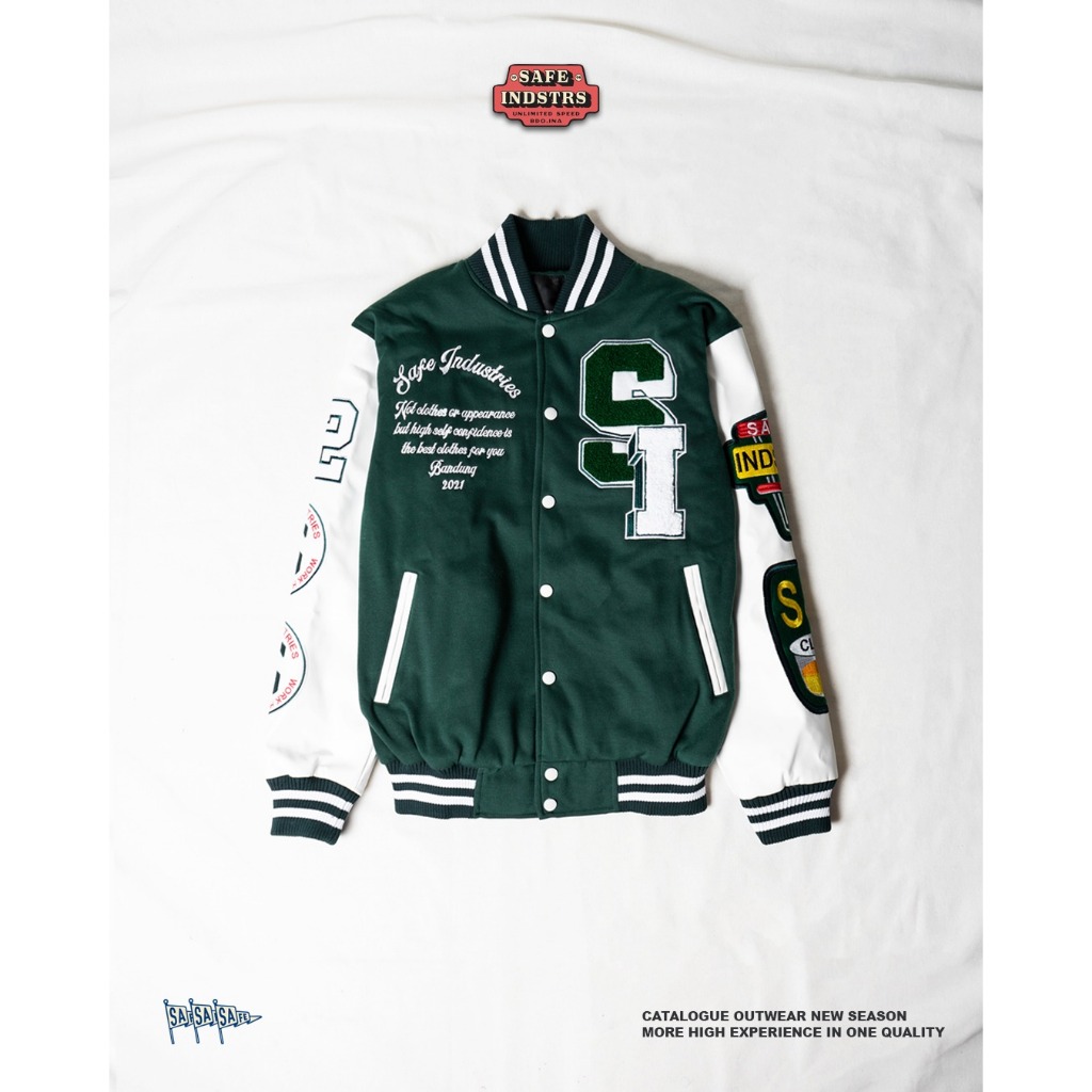SAFEINDUSTRIES Jaket Varsity Celtic - Green