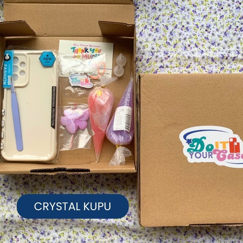 CASING DIY KIT CRYSTAL KUPU | DECO CREAM CASE HP