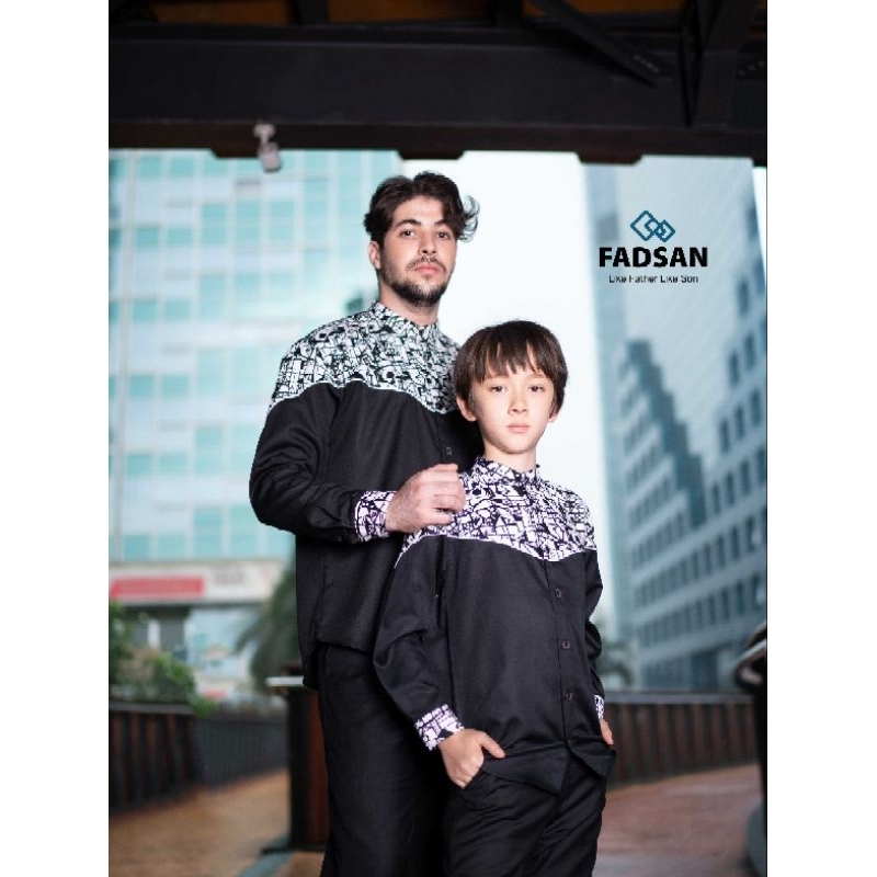 FADSAN - BAJU KOKO COUPLE AYAH DAN ANAK TERBARU LENGAN PANJANG ADIKARA SERIES ORIGINAL by FADSAN