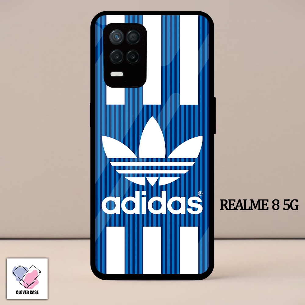 [CM94]  Case Glossy Case | REALME 8 5G | CASE KEKINIAN LUCU |  Casing Hp Kilau Motif ADIDAS