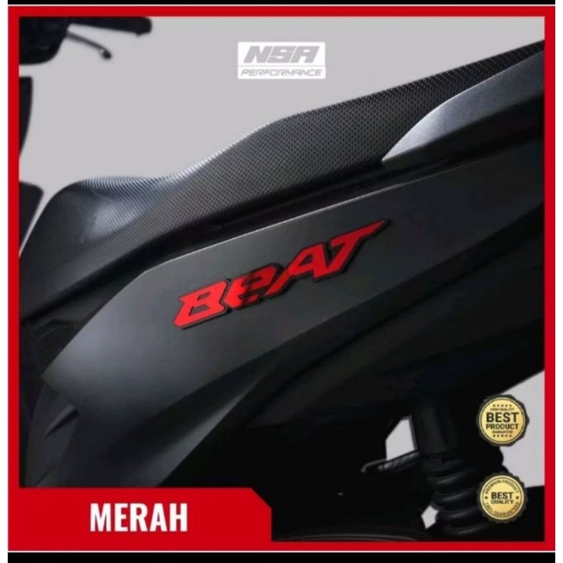 2PCS EMBLEM BEAT TIMBUL LOGO BEAT JAPAN BUKAN STIKER ATAU STICKER TIMBUL STIKER MOTOR EMBLEM LOGO BE