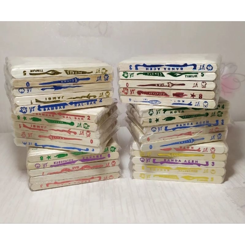 250 PCS STIK SABLON - STIK ICE CREAM BERGAMBAR / 250 STIK MAINAN - KERAJINAN SENI TANGAN / STIK