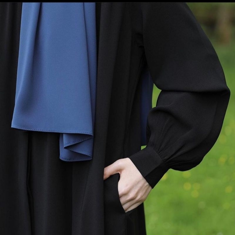 Gamis jet black muslimah
