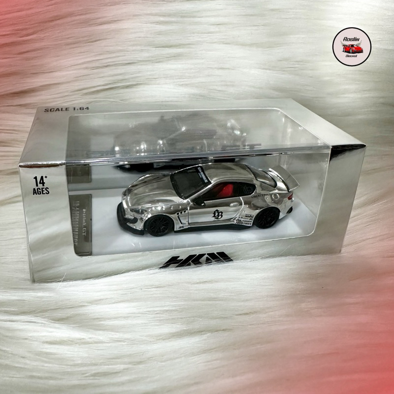 Diecast 1:64 HKM Maserati Gran Turismo MK1 Sport GTS M145 LB-Works (Chrome Silver)