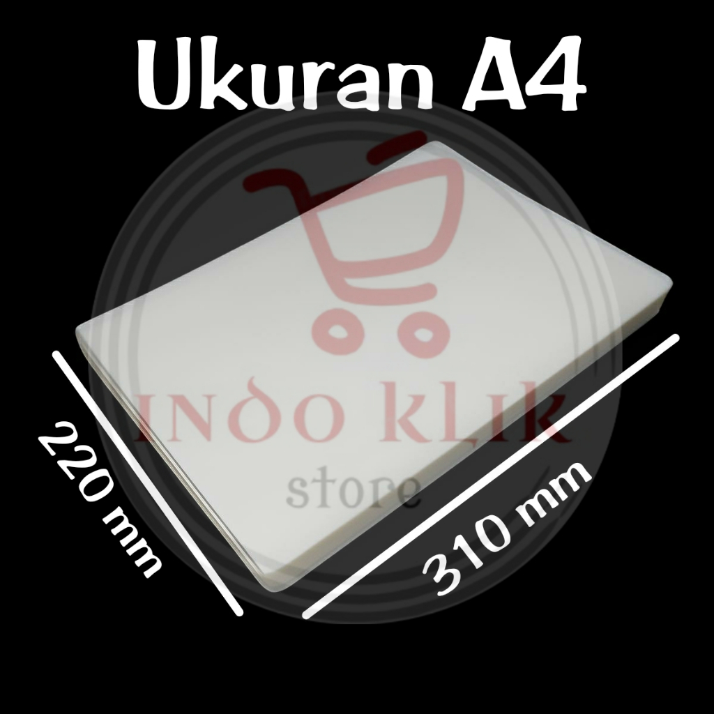 

Promo Plastik Laminating Film A4 Amanda 100 Micron / Isi 100 Lembar 220 X 310 Mm / Untuk 1 Pak