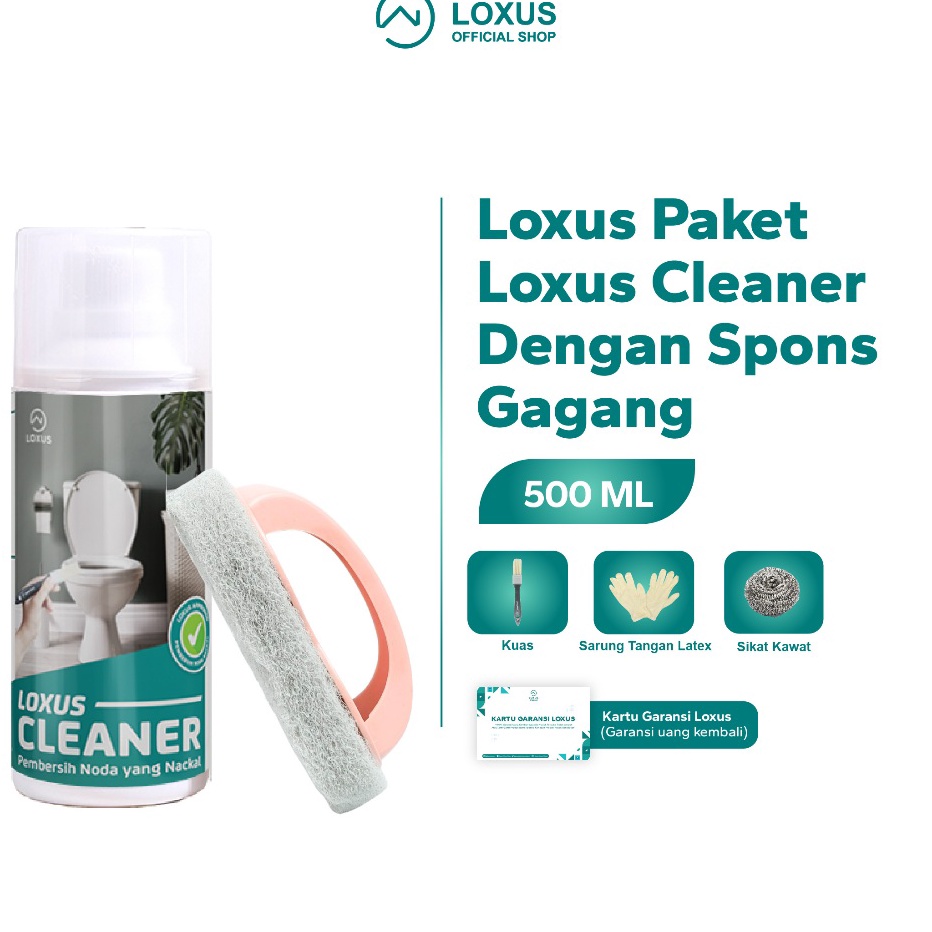 Loxus Paket Loxus Cleaner Dengan Spons Gagang