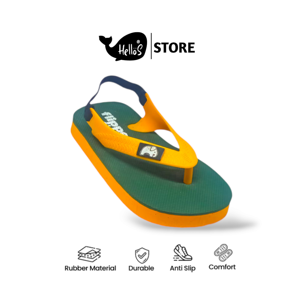 Sandal Anak Filpper Rubber - Hijau Army
