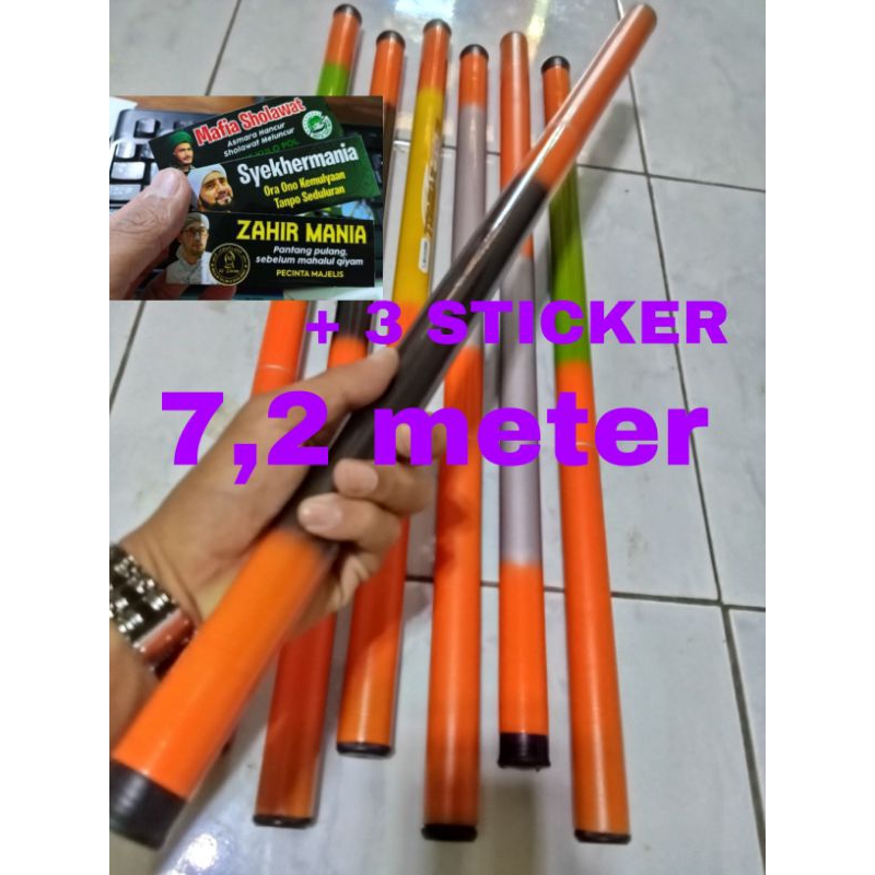 Joran Bendera Sholawat Murah, Tongkat Bendera Majlis Sholawat Ukuran 7,2 Meter 6,3 Meter 5,4 Meter 4