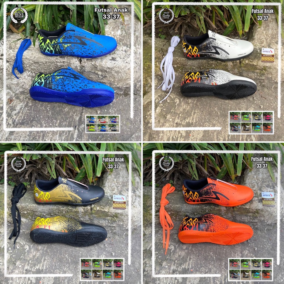 Buruan Cek Sepatu Futsal Anak SD SMP SPECS EWAKLOK Ukuran 33 34 35 36 37