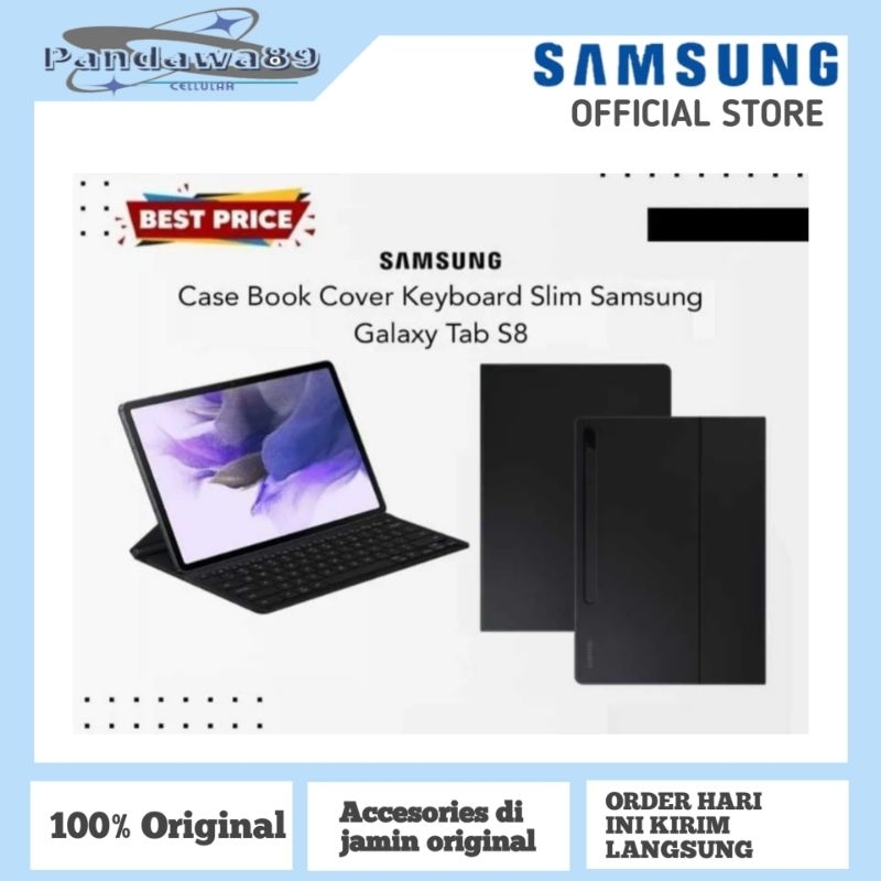 Book Cover Keyboard Samsung Tab S7 dan Tab S8 ORIGINAL Samsung